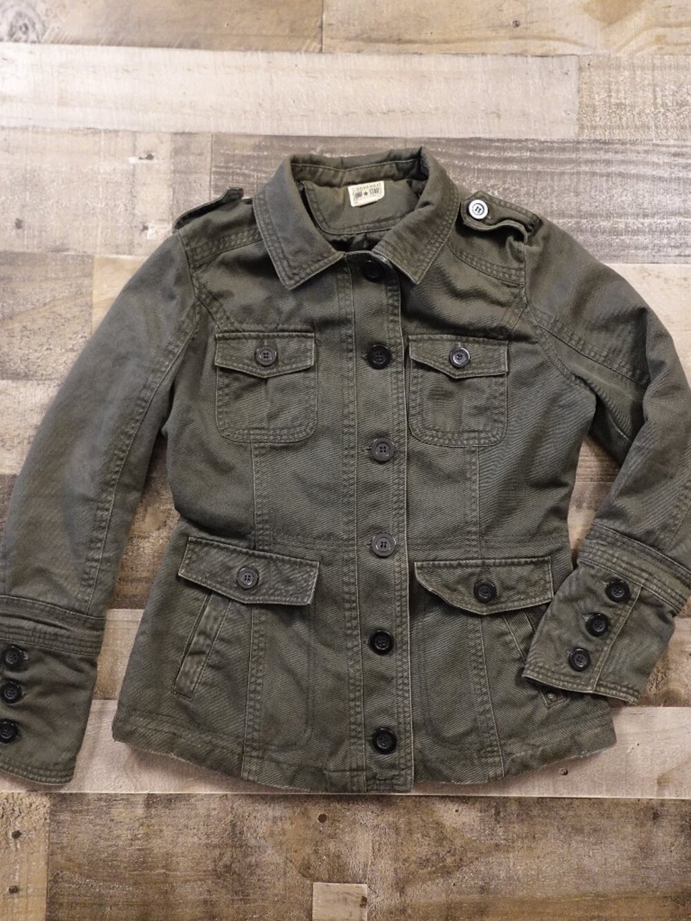 Converse One Star Military Utility Jacket‎ Women’s Medium Olive Green